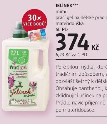 JELÍNEK mimi prací gel na dětské prádlo mateřídouška 60 PD