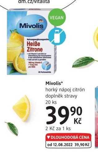 Mivolis* horký nápoj citrón doplněk stravy 20 ks