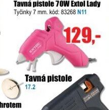 Tavná pistole 70W Extol Lady