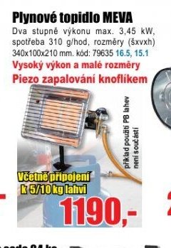Plynové topidlo MEVA