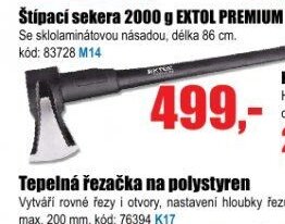 Štípací sekera 2000 g EXTOL PREMIUM