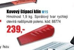Kovový štípací klín