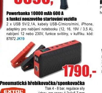 Powerbanka 10000 mAh 600 A