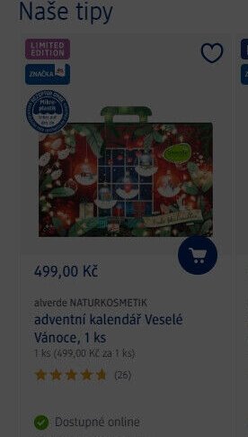 alverde NATURKOSMETIK adventní kalendář Veselé Vánoce, 1 ks