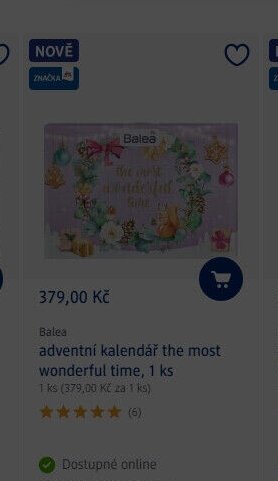Balea adventní kalendář the most wonderful time, 1 ks