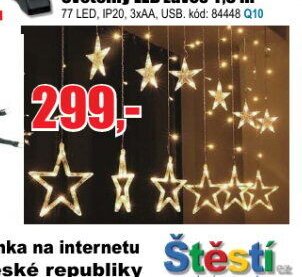 Světelný LED závěs 1,8 m