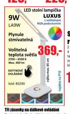 LED stolní lampička LUXUS