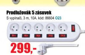 Prodlužovák 5 zásuvek