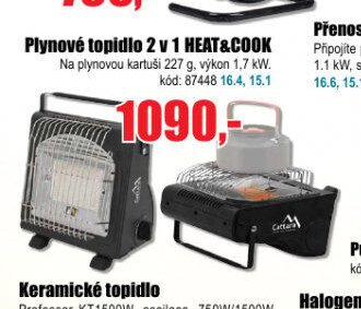 Plynové topidlo 2 v 1 HEAT&COOK