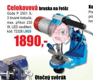 Celokovová bruska na řetěz