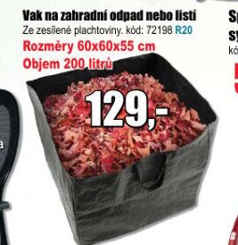 Vak na zahradní odpad nebo listí