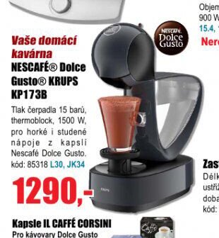 Vaše domácí kavárna NESCAFÉ Dolce Gusto KRUPS KP173B