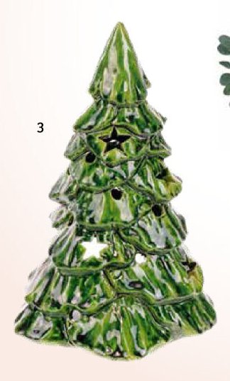 Keramický svícen stromek, 20 cm