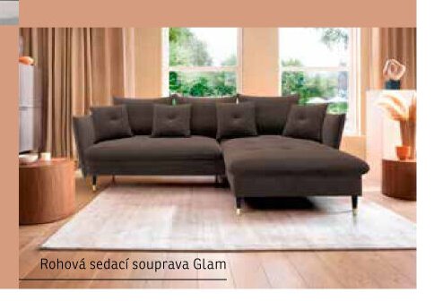 Rohová sedací souprava Glam