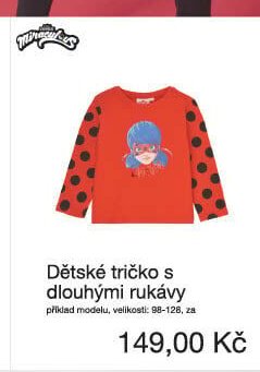 Dětské tričko s dlouhými rukávy
