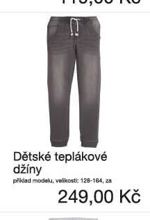Dětské teplákové džíny