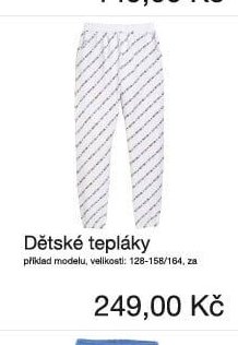 Dětské tepláky