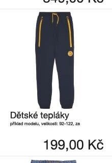 Dětské tepláky