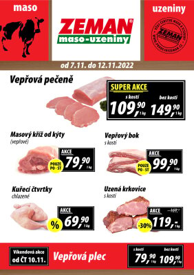 aktuální leták ZEMAN maso - uzeniny 7.11.2022-12.11.2022