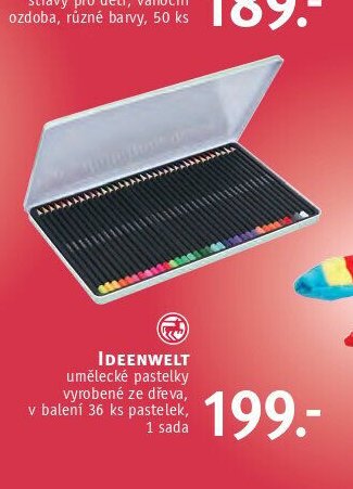 IDEENWELT umělecké pastelky vyrobené ze dřeva, v balení 36 ks pastelek