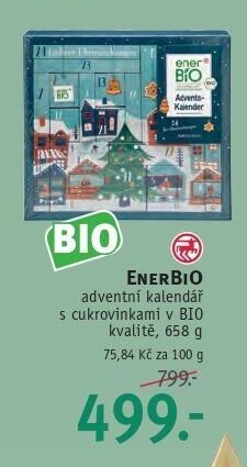 ENERBIO adventní kalendář s cukrovinkami
