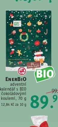 ENERBIO adventní kalendář s BIO čokoládovými koulemi