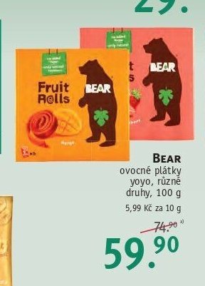 BEAR ovocné plátky yoyo