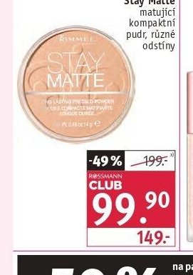 Rimmel Stay Matte pudr