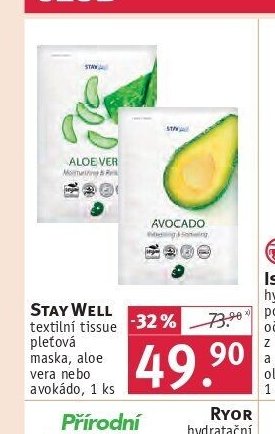 Stay Well textilní tissue pleťová maska