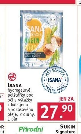 Isana hydrogelové polštářky pod oči