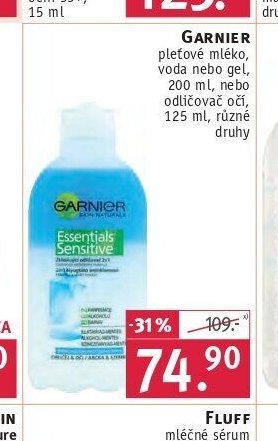 Garnier Essentials Sensitive pleťové mléko