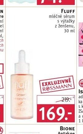 Fluff mléčné sérum s výtažky z ženšenu