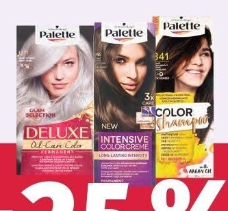 Palette barva na vlasy
