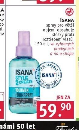 Isana spray pro větší objem 150 ml