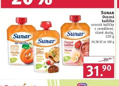 SUNAR Ovocná kašička