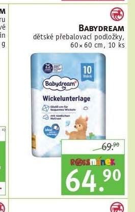 Babydream dětské přebalovací podložky