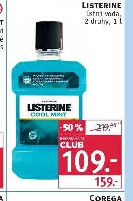 LISTERINE ústní voda, 1 l