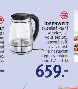 IDEENWELT skleněná varná konvice