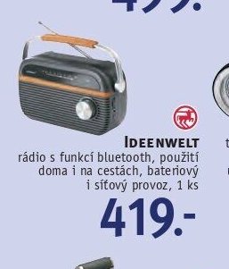 IDEENWELT rádio s funkcí bluetooth