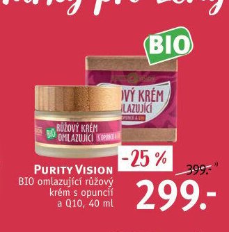 PURITY VISION BIO omlazující růžový krém s opuncií a Q10