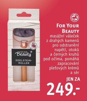 FOR YOUR BEAUTY masážní váleček z drahých kamenů