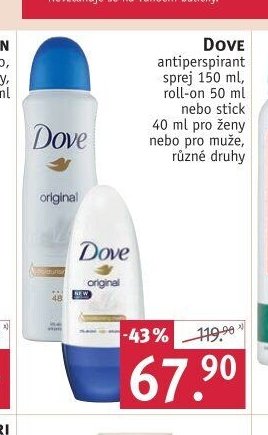 Dove antiperspirant
