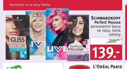 Schwarzkopf Perfect Mousse barva na vlasy