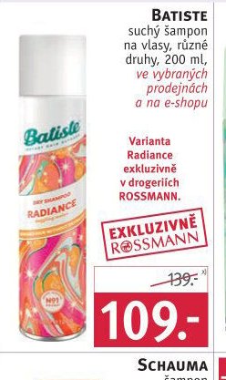 BATISTE suchý šampon