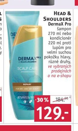 HEAD & SHOULDERS DermaX Pro šampon 270 ml nebo kondicionér 220 ml