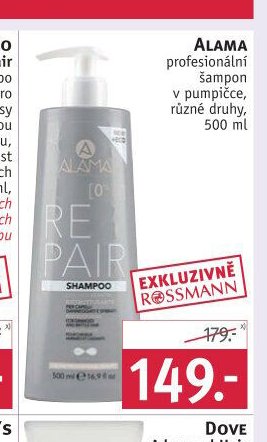 ALAMA profesionální šampon v pumpičce, různé druhy, 500 ml