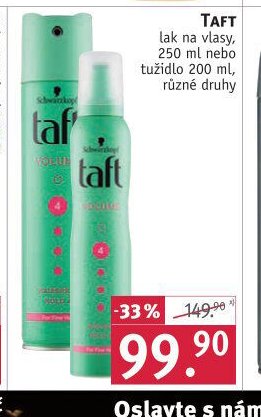 TAFT lak na vlasy, 250 ml nebo tužidlo 200 ml