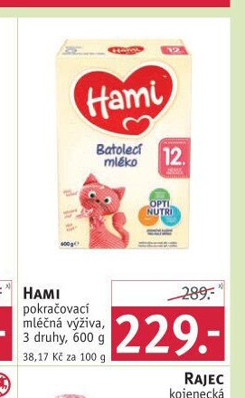 HAMI pokračovací mléčná výživa