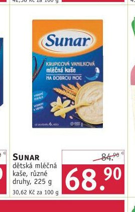 SUNAR dětská mléčná kaše
