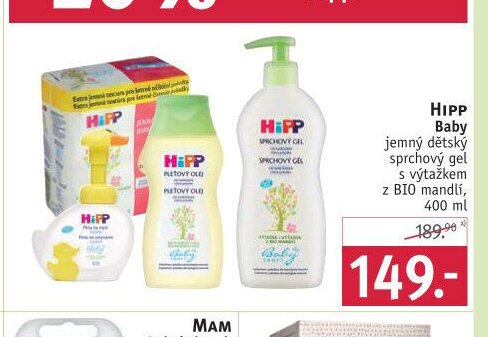 HiPP Baby jemný dětský sprchový gel s výtažkem z BIO mandlí, 400 ml